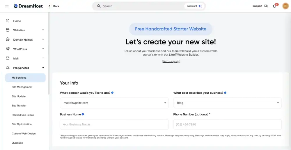 DreamHost Custom Panel