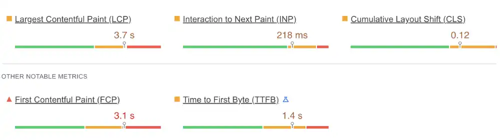 Google PageSpeed Insights mobile results for HostArmada