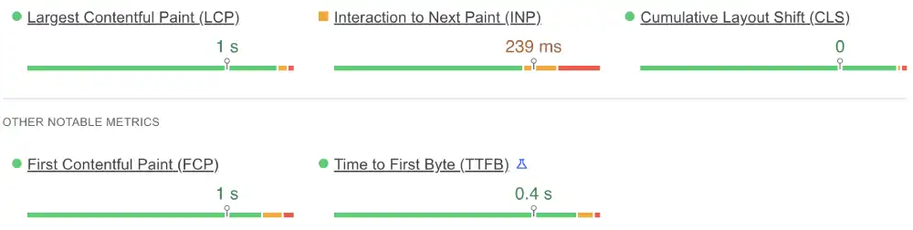 Google PageSpeed Insights mobile results for HostPapa