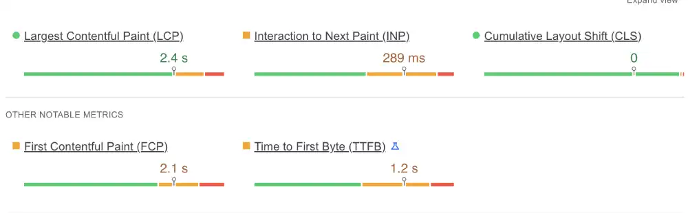Google PageSpeed Insights mobile results for Namecheap