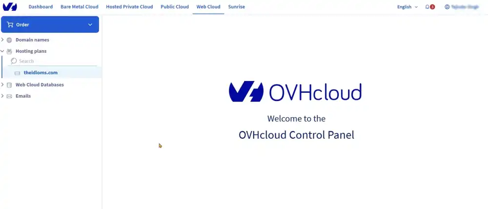 OVHcloud Panel
