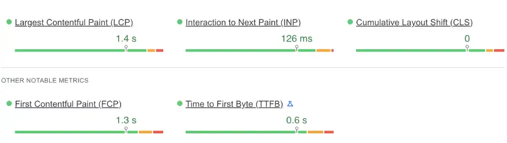 Google PageSpeed Insights mobile results for Rocket.net