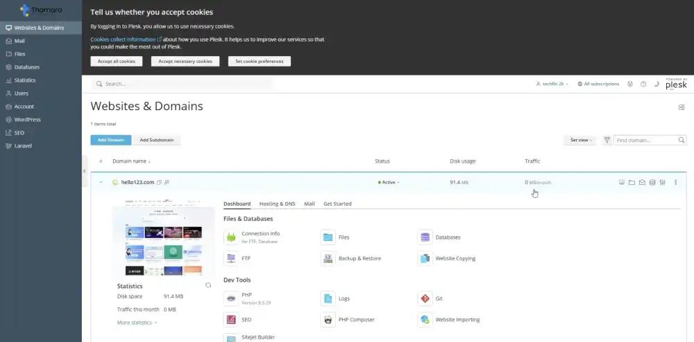 Thamra  Plesk Control Panel