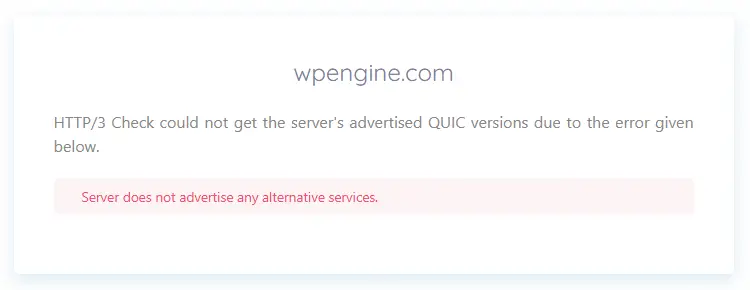 WP-Engine HTTP3 Report