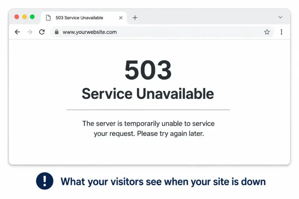 503 service unavailable error page
