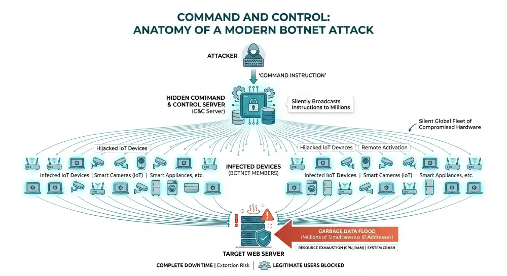 Botnet DDoS Attack Architecture
