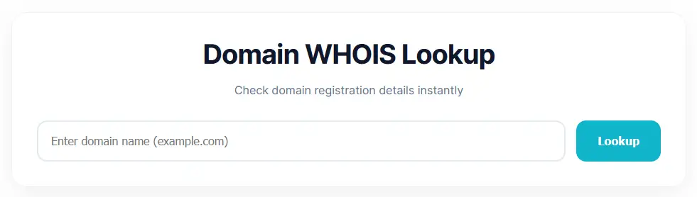 Domain WHOIS Lookup