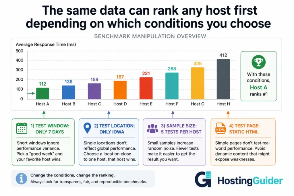 hosting benchmark manipulation comparison infographic