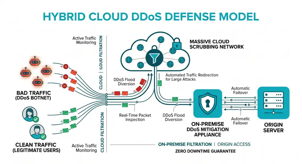 how to stop ddos attacks on web server using cloud scrubbing