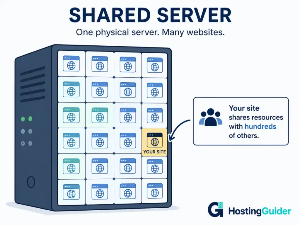 shared hosting server resource sharing