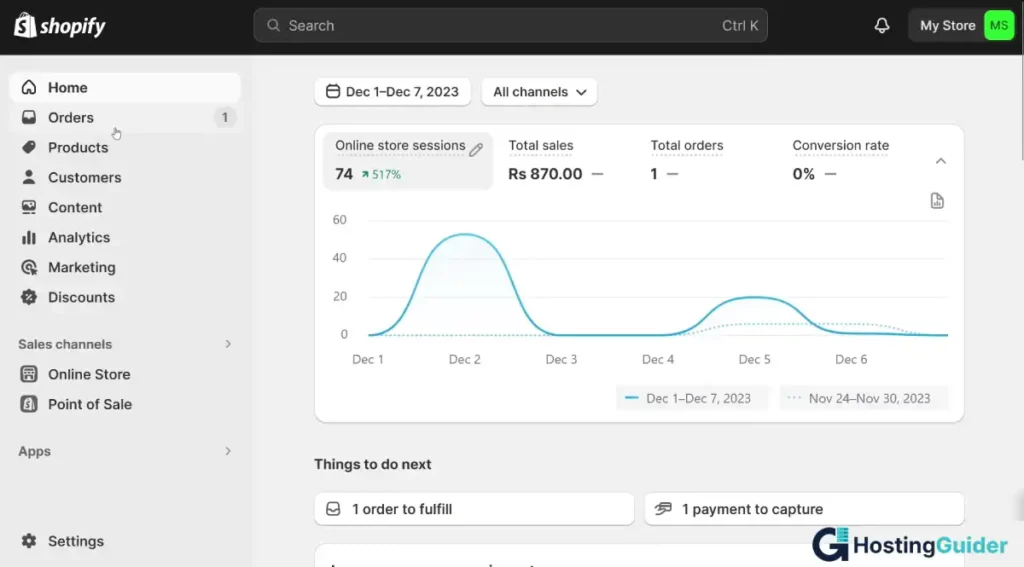 shopify admin dashboard overview screenshot