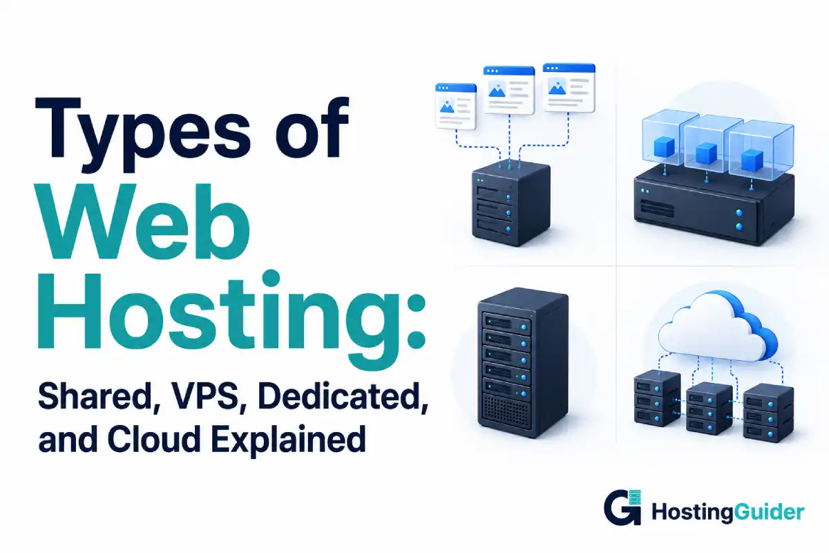 Types of Web Hosting: Shared, VPS, Dedicated, and Cloud Explained for Beginners