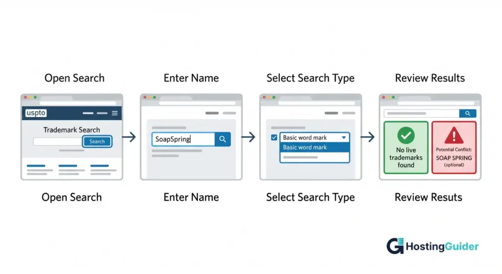 how to run a trademark search step by step