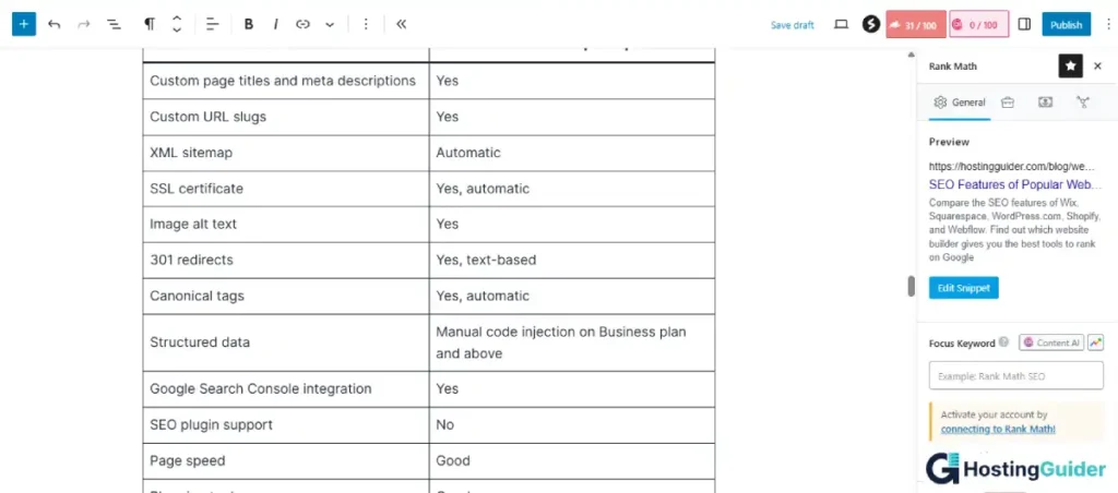 wordpress rank math seo settings screenshot