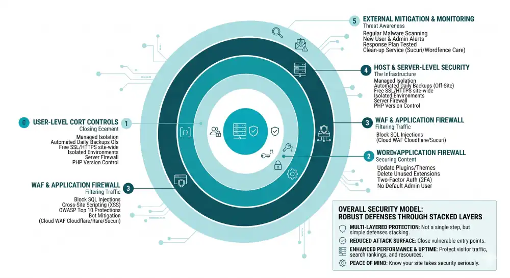 WordPress Security Layer Diagram