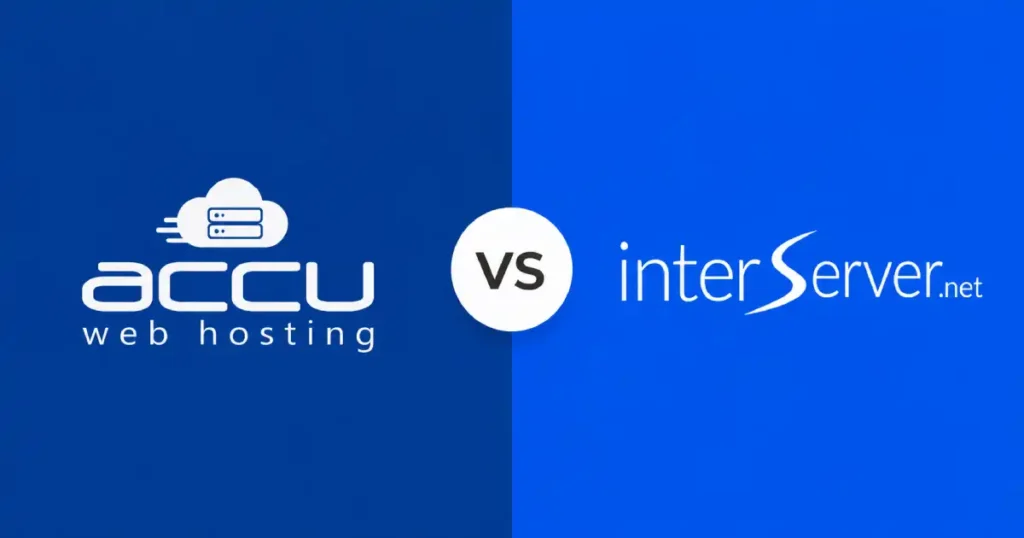 AccuWeb vs InterServer hosting comparison banner