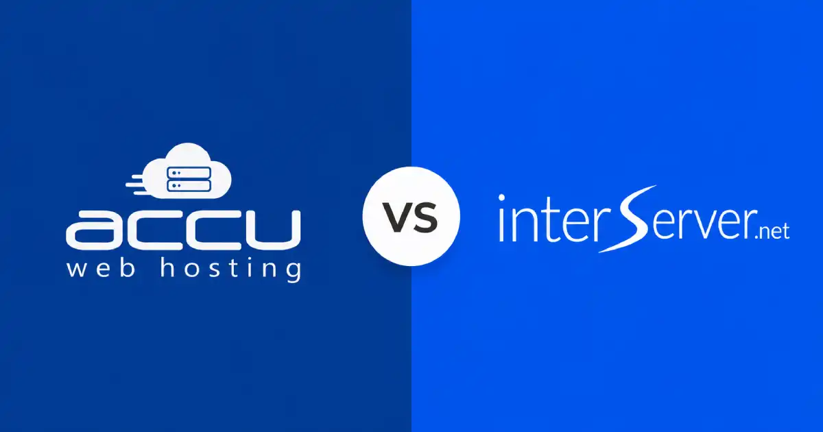 AccuWeb vs InterServer hosting comparison banner