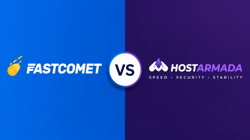 FastComet vs HostArmada hosting comparison banner