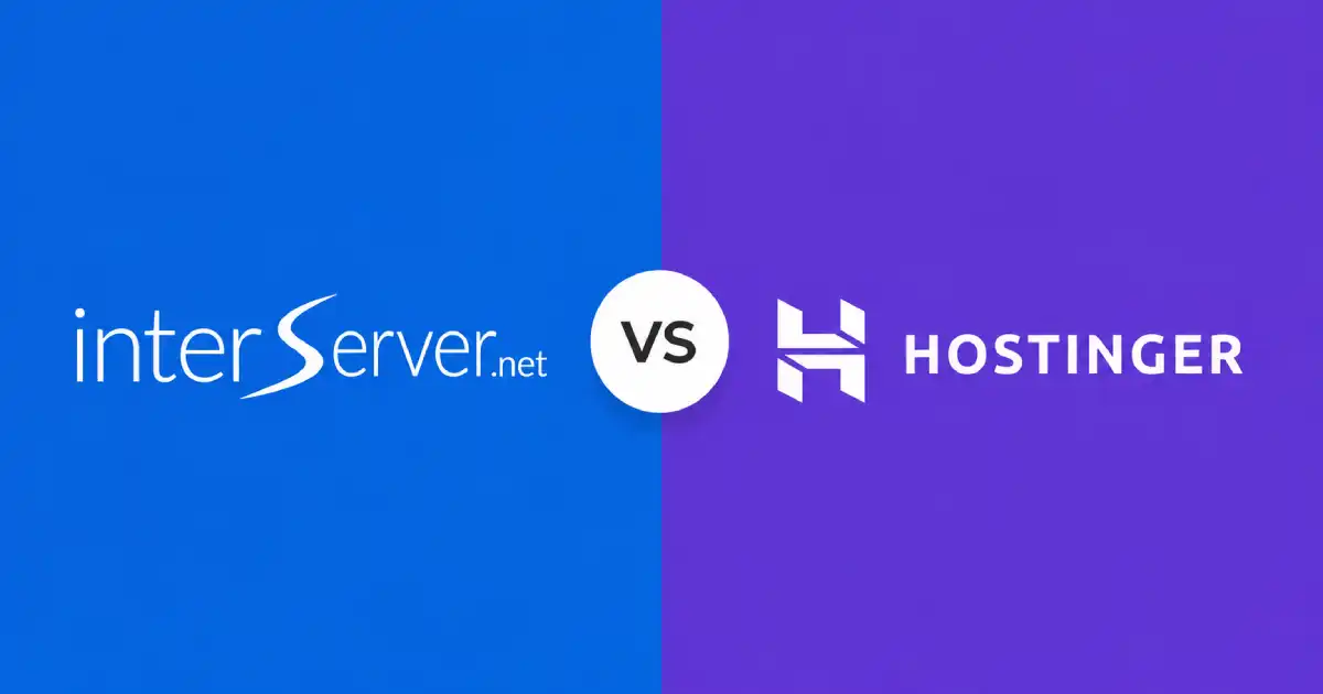 InterServer vs Hostinger hosting comparison banner
