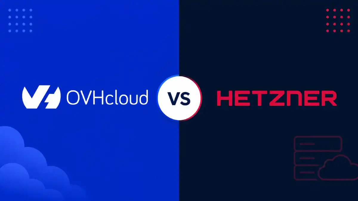OVHcloud vs Hetzner hosting comparison banner