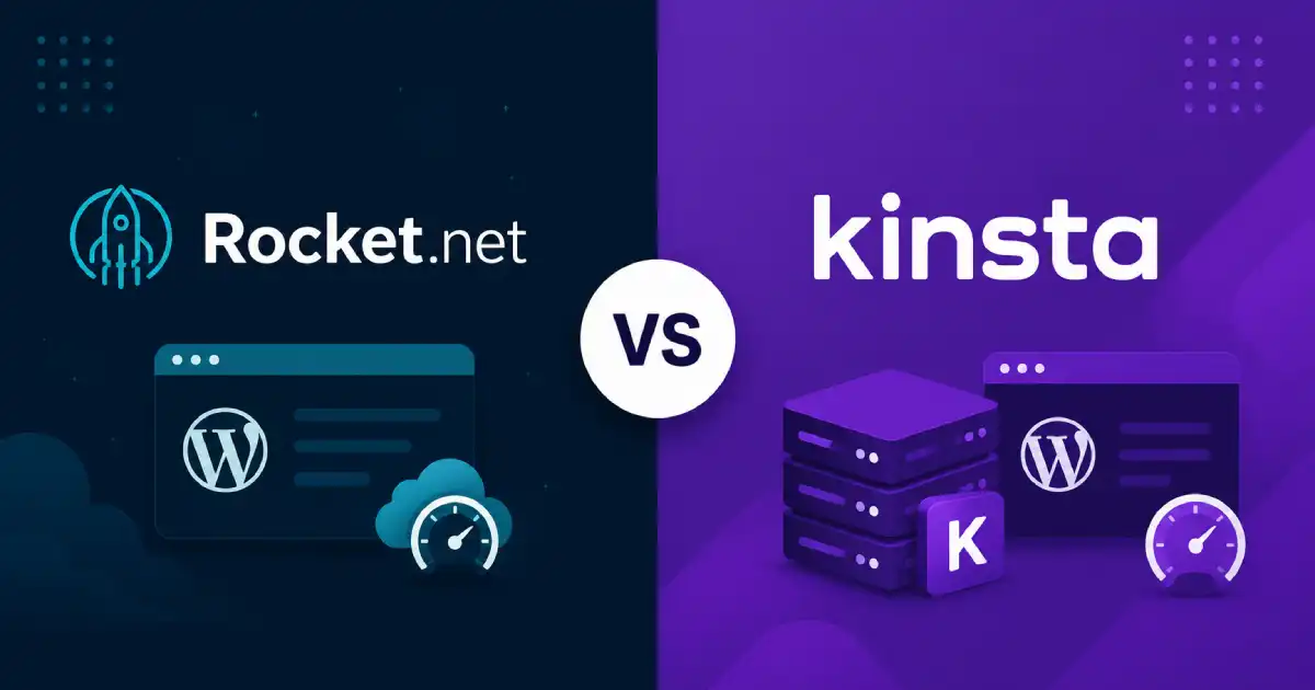 Rocket.net vs Kinsta hosting comparison banner