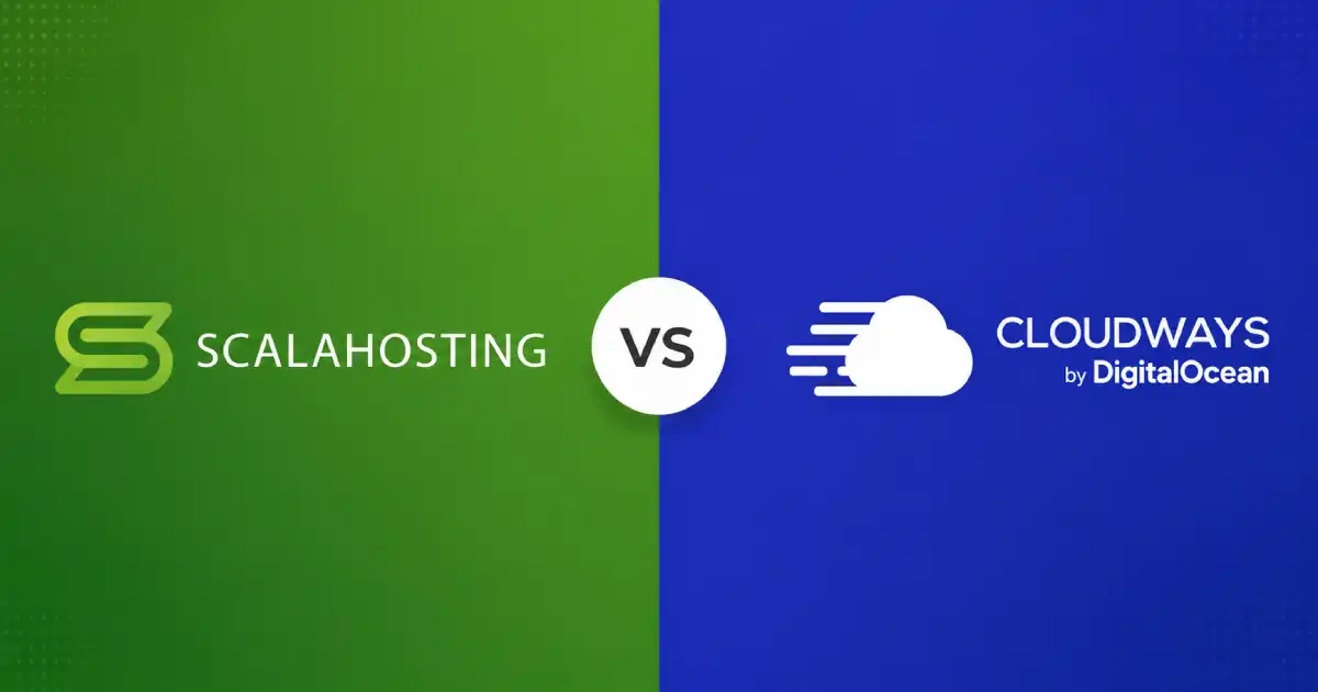 ScalaHosting vs Cloudways hosting comparison banner