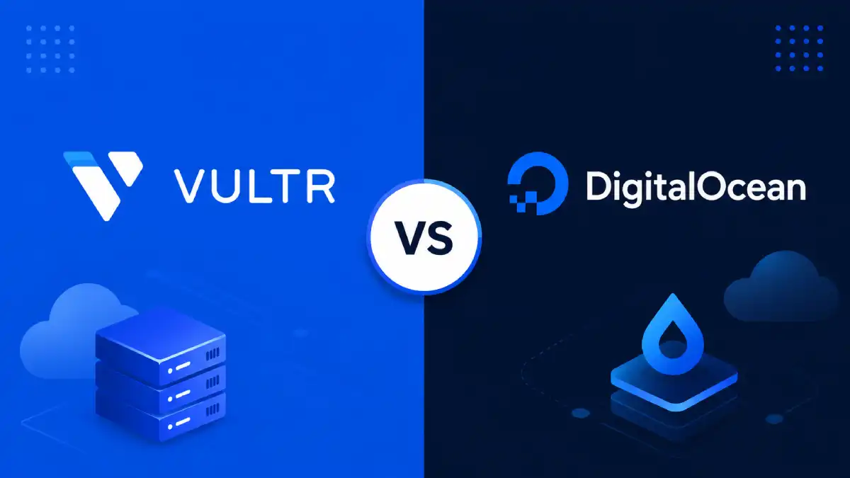 Vultr vs DigitalOcean hosting comparison banner