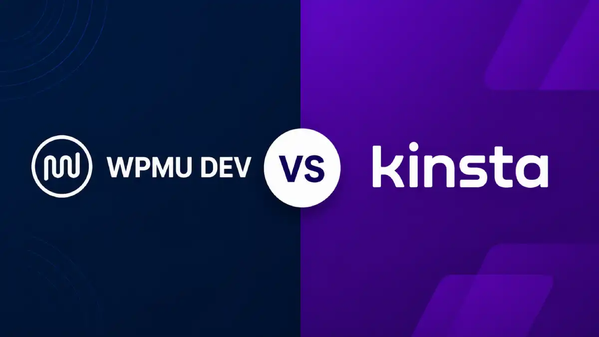 WPMU DEV vs Kinsta hosting comparison banner