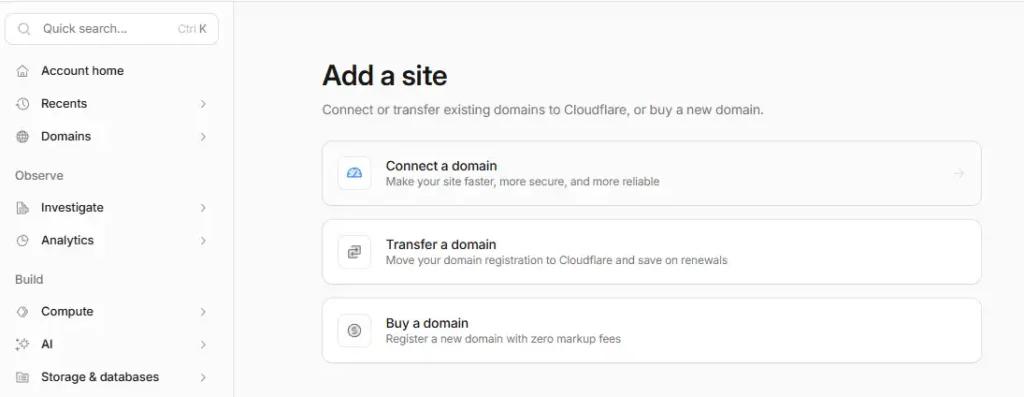 Cloudflare add a domian