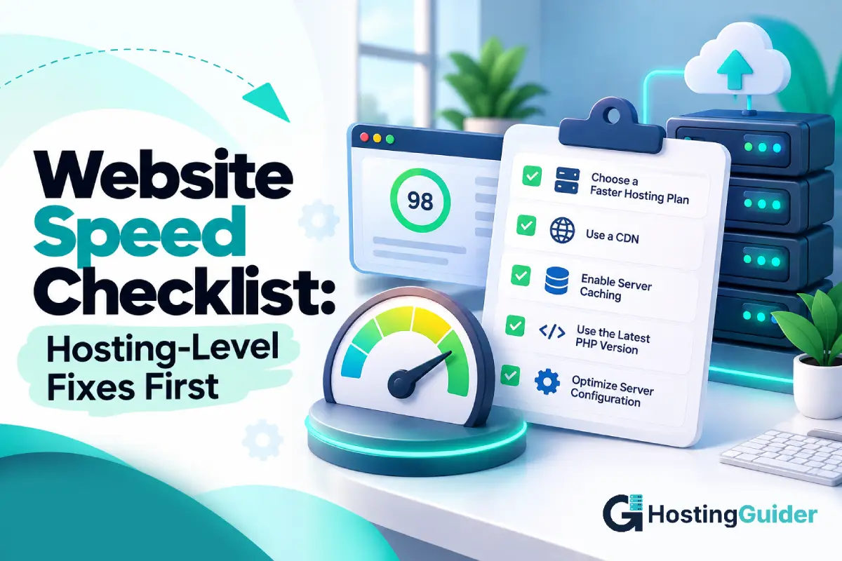 Website Speed Checklist: Hosting-Level Fixes First